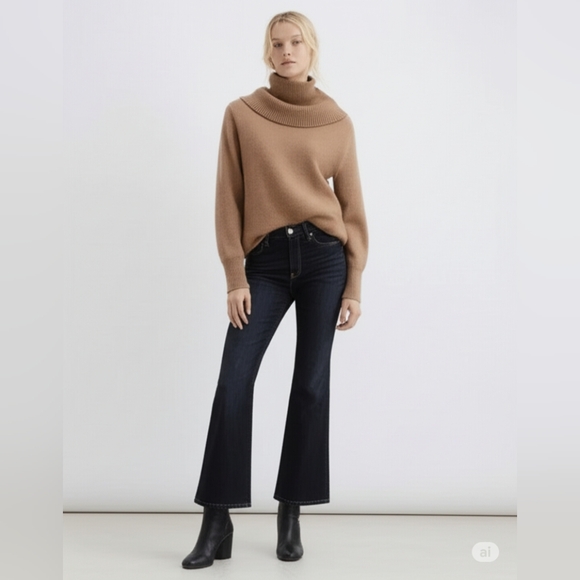 Tahari long sleeve cowl neck sweater